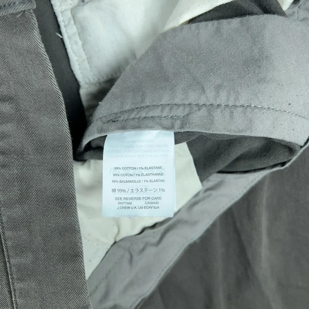 J Crew‎ Pants Mens 32x32 Dark Gray Athletic Fit Flex Stretch Performance Chino